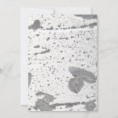 Invitation Fête des mariées rustique Aspen Bark et Feuille (Dos)