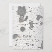 Invitation Fête des mariées rustique Aspen Bark Feuilles (Dos)