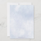 Invitation Fête des mariées Rustique Blue Floral Tea Party (Dos)