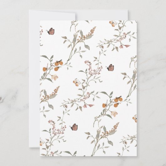 Invitation Fête des mariées Rustique Boho (Dos)