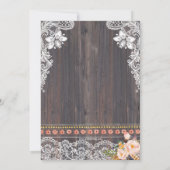 Invitation Fête des mariées Rustique Boho Floral et String Li (Dos)