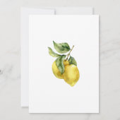 Invitation Fête des mariées Rustique Boho Watercolor Lemons (Dos)