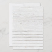 Invitation Fête des mariées Rustique Bois Floral Antlers (Dos)