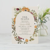 Invitation Fête des mariées Rustique Botanique Verte Sage Rus (Debout devant)
