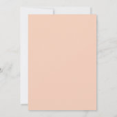 Invitation Fête des mariées Rustique Burt Orange Florals (Dos)