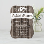 Invitation Fête des mariées rustique Country Chic (Debout devant)