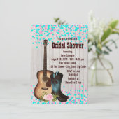 Invitation Fête des mariées rustique Country Cowgirl (Debout devant)