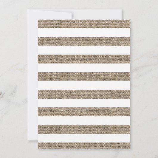 Invitation Fête des mariées Rustique de Burlap Hydrangea (Dos)