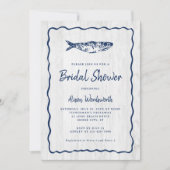 Invitation Fête des mariées Rustique de poisson de sardine cô (Devant)