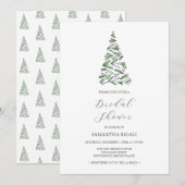 Invitation Fête des mariées rustique des arbres de Noël (Devant / Derrière)