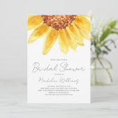 Invitation Fête des mariées rustique du pays de tournesol (Debout devant)