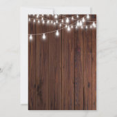 Invitation Fête des mariées Rustique En Bois Et Feux De Garla (Dos)