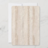 Invitation Fête des mariées Rustique Faux Crème Blanc Bois (Dos)