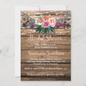 Invitation Fête des mariées Rustique Fleur sauvage de printem (Devant)