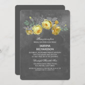 Invitation Fête des mariées Rustique Floral Chalkboard (Devant / Derrière)