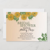 Invitation Fête des mariées Rustique Floral Feuille Golden Om (Devant)