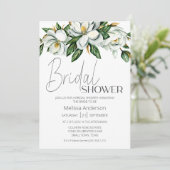 Invitation Fête des mariées Rustique Florale Magnolia Blanche (Debout devant)