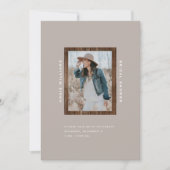 Invitation Fête des mariées Rustique TaupeII en Taupe (Devant)