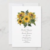 Invitation Fête des mariées rustique Tournesol Country (Devant)