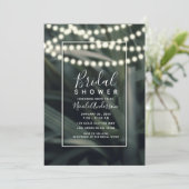 Invitation Fête des mariées rustique verte de printemps (Debout devant)