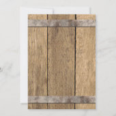 Invitation Fête des mariées rustique | Vignoble Fl (Dos)