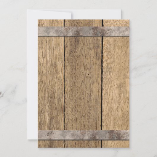 Invitation Fête des mariées rustique | Vignoble Fl (Dos)