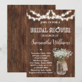 Invitation Fête des mariées rustique Wedding shower occidenta (Devant / Derrière)