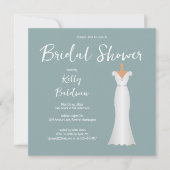 Invitation Fête des mariées Sage d'été et blanc (Devant)