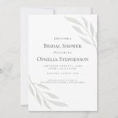 Invitation FÊTE DES MARIÉES | Sage Vert Olive Branche Aquarel (Devant)