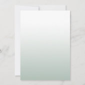 Invitation Fête des mariées sauge vert doré botanique (Dos)