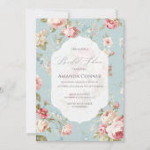 Invitation Fête des mariées Shabby Chic floraux (Devant)