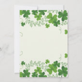 Invitation Fête des mariées Shamrock irlandaise (Dos)