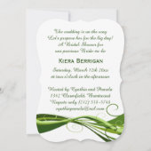 Invitation Fête des mariées shamrock irlandaise (Dos)