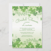 Invitation Fête des mariées Shamrock irlandaise moderne (Devant)