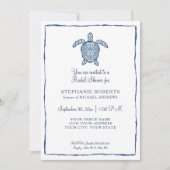 Invitation Fête des mariées Shibori Sea Turtle Ocean Beach Sh (Devant)