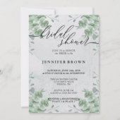 Invitation Fête des mariées Signature Eucalyptus Verdure rust (Devant)