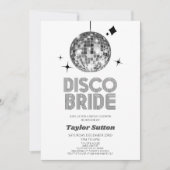 Invitation Fête des mariées Silver Disco Ball Disco Bride (Devant)