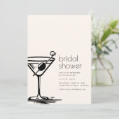 Invitation Fête des mariées simple avec verre Mart (Debout devant)