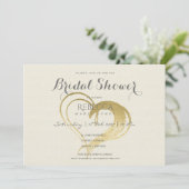 INVITATION FÊTE DES MARIÉES SIMPLE DE TYPOGRAPHIE DU COEUR D' (Debout devant)