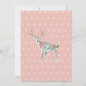 Invitation Fête des mariées Simple Dot Rose moderne Deer Antl (Dos)
