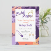 Invitation Fête des mariées Sip and Painting Party (Debout devant)