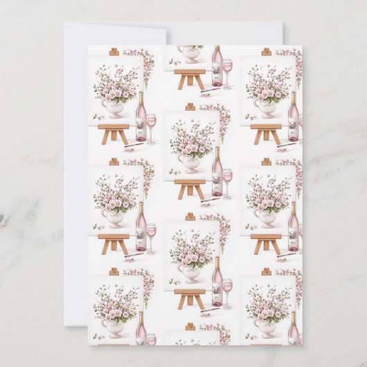 Invitation Fête des mariées Sip Et Peinture (Dos)