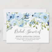 Invitation Fête des mariées Sky Blue Watercolor (Devant)