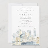Invitation Fête des mariées Skyline de New York (Devant)