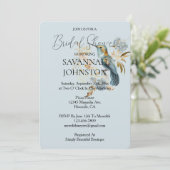 Invitation Fête des mariées Smoky Blue Hummingbird Hydrangea (Debout devant)