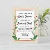 Invitation Fête des mariées sophistiquée classique et élégant (Debout devant)