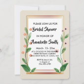 Invitation Fête des mariées sophistiquée classique et élégant (Devant)