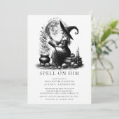 Invitation Fête des mariées sorcière (Debout devant)