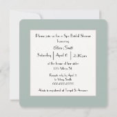 Invitation Fête des mariées spa avec orchidées et bougies (Dos)