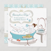 Invitation Fête des mariées Spa Princess Bride (Devant / Derrière)